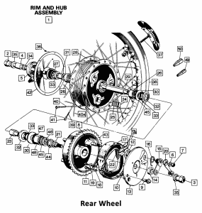 1973-74 Norton Commando Rear Wheel