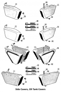 1973-74 Norton Commando Side Cover, Oil Tank Cover