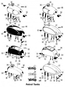 1973-74 Norton Commando Petrol Tank