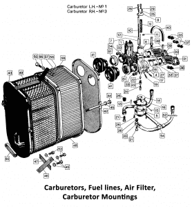 1971 Norton Commando Carburettor & Mountings, Fuel Lines, Air Filter