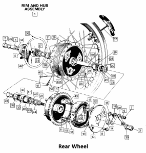1971 Norton Commando Rear Wheel