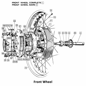 1971 Norton Commando Front Wheel