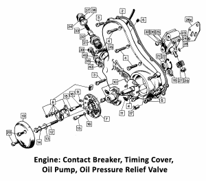 1971 Norton Commando Contacts, Timing Cover, Oil Pump, Relief Valve
