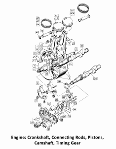 1972 Norton Commando Crankshaft, Conrods, Pistons, Cam, Timing Gear