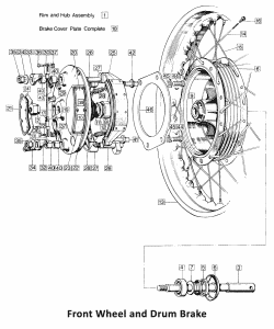 1972 Norton Commando Front Wheel, Drum Brake