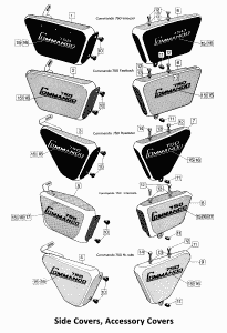 1972 Norton Commando Side Cover, Oil Tank Cover
