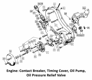 1972 Norton Commando Contacts, Timing Cover, Oil Pump, Relief Valve