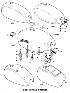 1975 Norton Commando Mk3 Petrol Tank