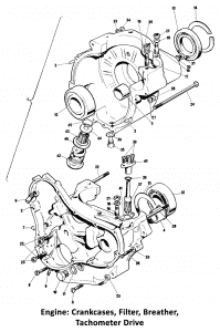 1975 Norton Commando Mk3 Crankcases, Breather, Tacho Drive