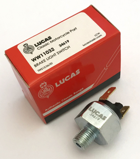 LU34619 Lucas master cylinder hydraulic brake light switch - Classic Bike Spares