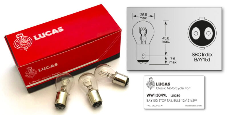 Stop & Tail Light Bulb (Lucas)