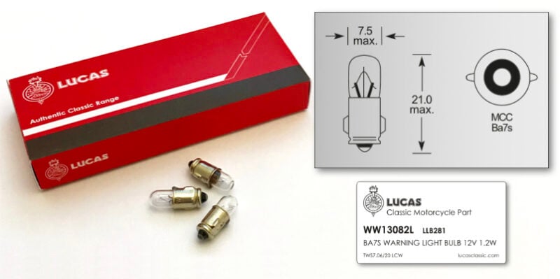 Lucas warning light bulb 12V - Classic Bike Spares