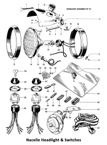 1964 Triumph 650 Twins Nacelle Headlight & Switches