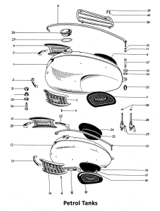 1964 Triumph 650 Twins Petrol Tanks