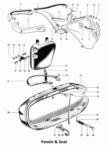1964 Triumph 650 Twins Panels & Seat