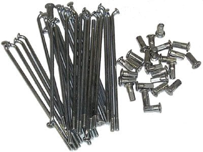Spokes Set, 8" Full Width WM2, S/Steel, BSA/Triumph - Classic Bike Spares