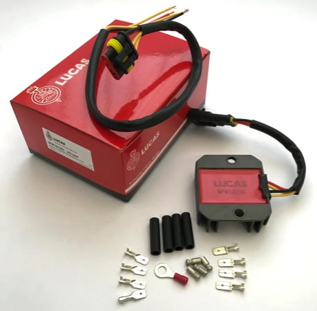 Lucas rectifier/regulator, 12V 120W single phase - Classic Bike Spares