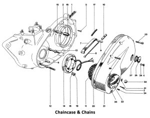 1973 Triumph 750 Twins Chaincase & Chains