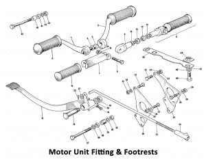 1973 Triumph 750 Twins Motor Unit Fittings & Footrests
