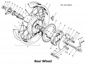 1973 Triumph 750 Twins Rear Wheel