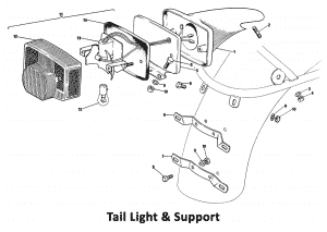 1973 Triumph 750 Twins Tail Light & Support