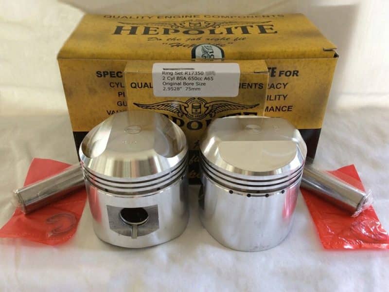 680910 Hepolite piston set BSA A65 1962-73 - Classic Bike Spares