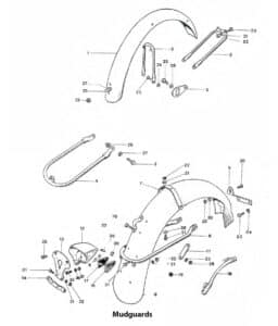 1969 Triumph 650 Mudguards