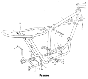 1969 Triumph 650 Frame