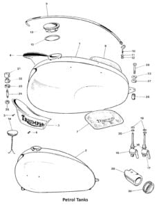 1969 Triumph 650 Petrol Tanks