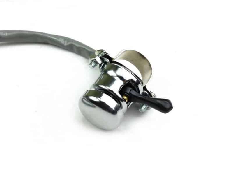 31563 Horn dip switch, clamp on, grey wire cover - Classic Bike Spares