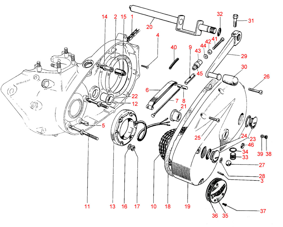 Primary Chaincase T140- Classic bike Spares
