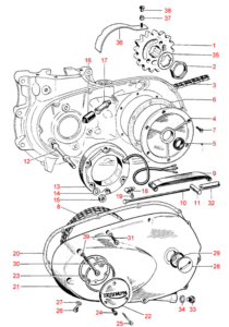 Primary Chaincase Triumph 1970 T100