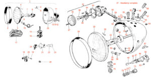 Headlamp, Wiring Harness & Switches