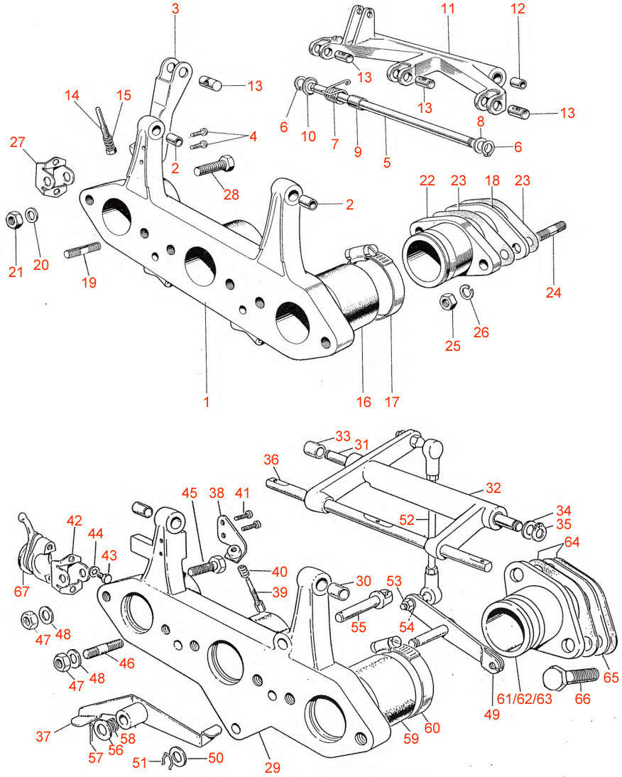 Triumph T150 & T160 manifold- Classicbikepsares.com.au