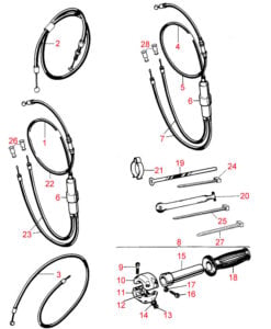 Control cables Throttle/ Twist Grip