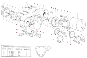 1981–82 Triumph 750 Twins Electric Start Timing Cover Gears