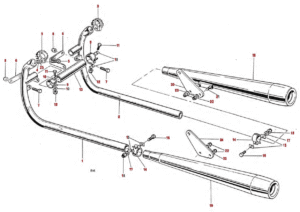 1978–79 Triumph 750 Twins Exhaust Pipes & Silencers