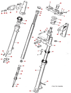1979 Triumph 750 Twins Telescopic Front Fork