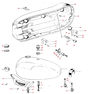 1978–79 Triumph 750 Twins Petrol Tank & Twinseat