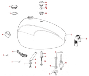 1980–82 Triumph 750 Twins Petrol Tank