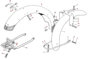 1978–79 Triumph 750 Twins Mudguards