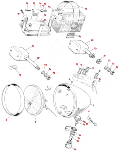 1979–82 Triumph 750 Twins Headlamp & Flasher Lamps