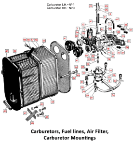 1971 Norton Commando Carburettor & Mountings, Fuel Lines, Air Filter