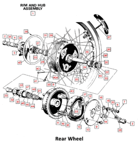 1971 Norton Commando Rear Wheel
