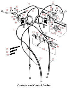 1971 Norton Commando Controls & Cables