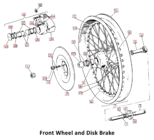 1972 Norton Commando Front Wheel, Disc Brake