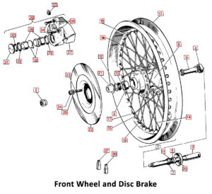 1973-74 Norton Commando Front Wheel, Disc Brake