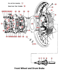 1973-74 Norton Commando Front Wheel, Drum Brake