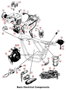 1973-74 Norton Commando Basic Electrical Components