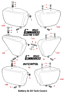 1975 Norton Commando Mk3 Side Cover & Oil Tank Cover